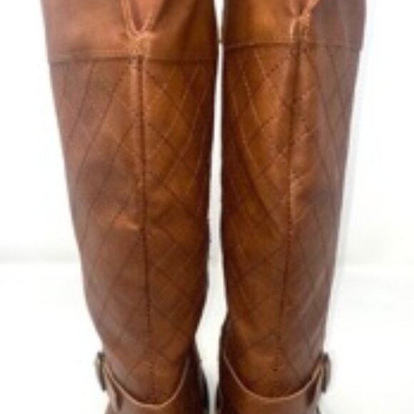 St Johns Bay Riding Boots Cognac Deer Tall Brown Memory Foam Zipper Size 7 - Picture 3 of 7